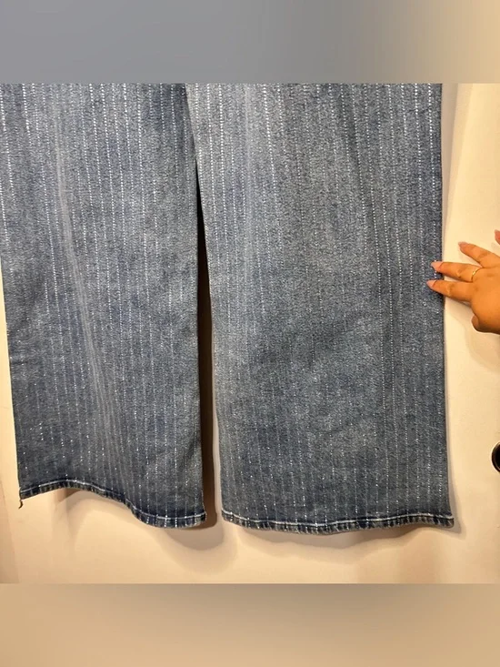 Good American Good Ease Rhinestone Relaxed Jeans Wide Leg NEW - Picture 13 of 13